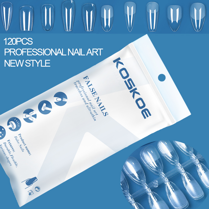 Nail Art Xs - 120pcs 아크릴 네일 팁에 거짓 손톱