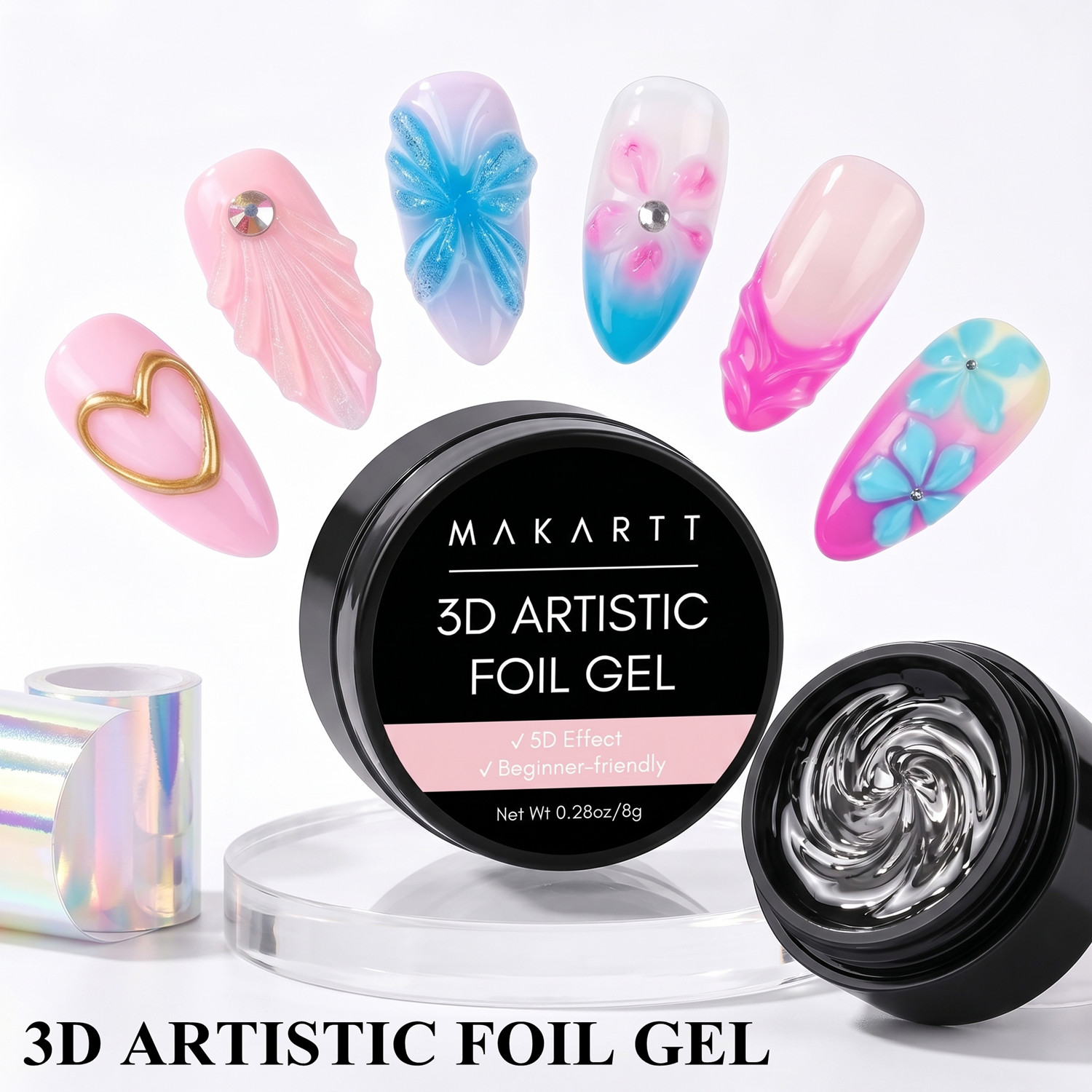 Uv Led Lamp Nail - 마카트 3D 네일 젤 8ml 네일