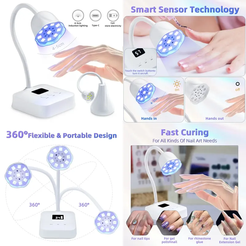 Uv Led Lamp Nail - 무선 네일 램프 LED UV 타이밍