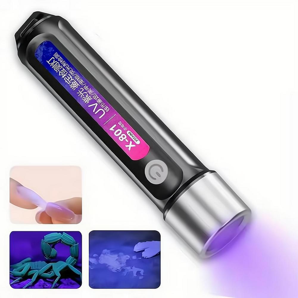 Uv Led Lamp Nail - 미니 UV LED 블랙라이트 손전등 충전식
