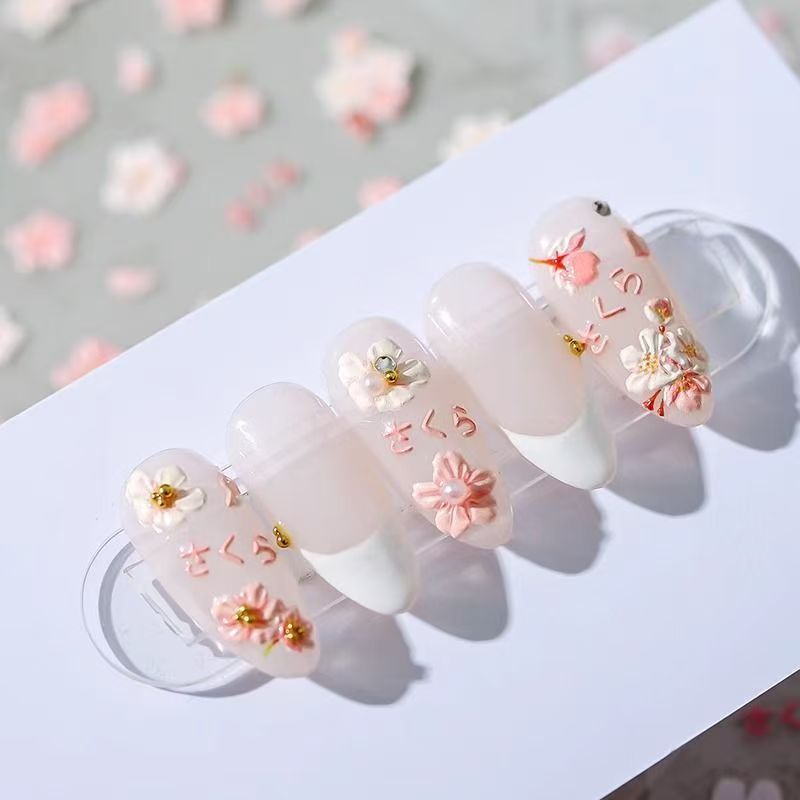 Nail Art Viral - 바이럴 플로럴 비 네일 아트 스티커