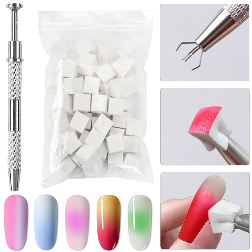 50Pcs 네일 아트 스폰지 + 잡아 펜 옹 브르 네일 - Nail Art Ombre Glitter 리뷰 및 가격