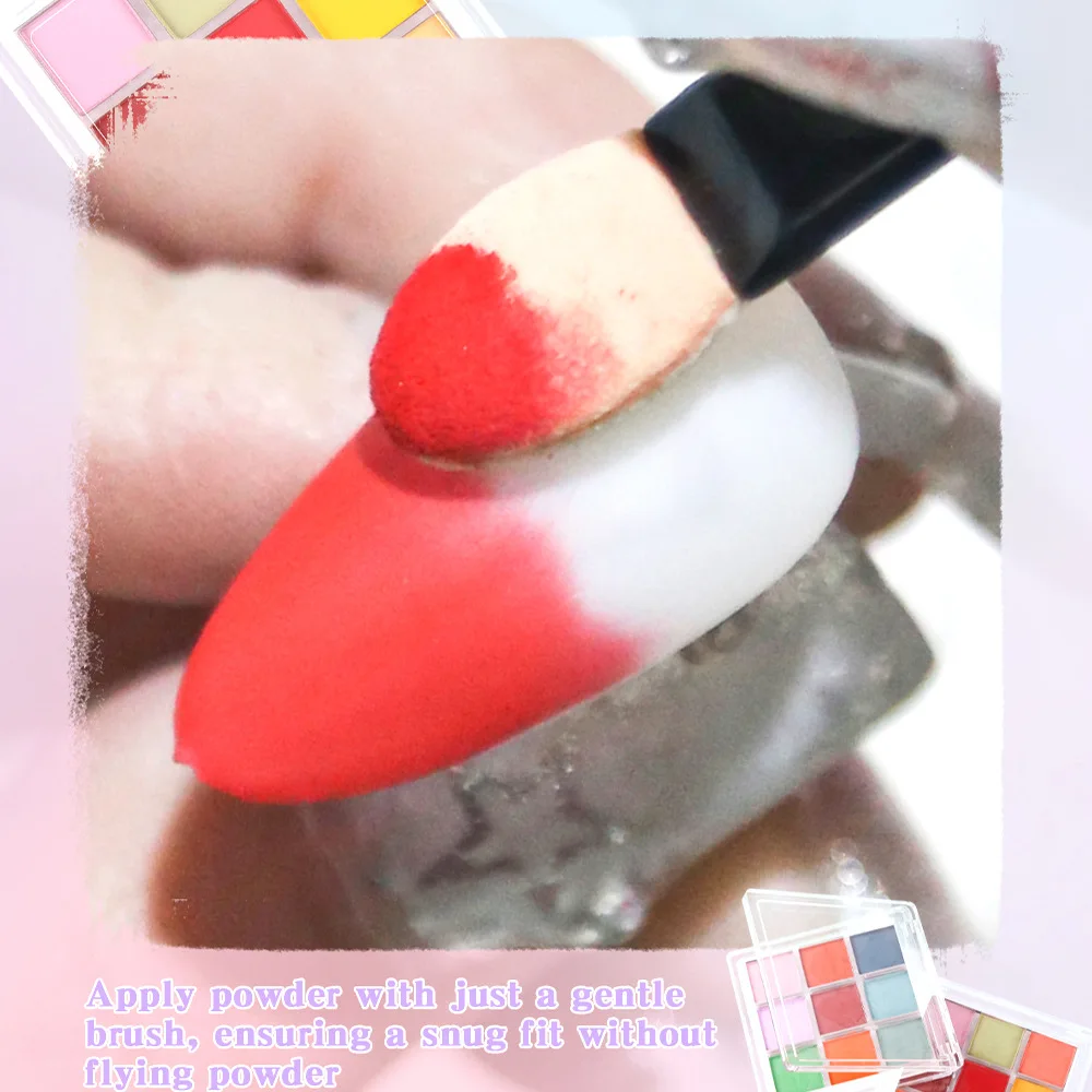 9 가지 색상 네일 안료 팔레트 솔리드 매직 미러 파우 - Nail Art Ombre Glitter 리뷰 및 가격