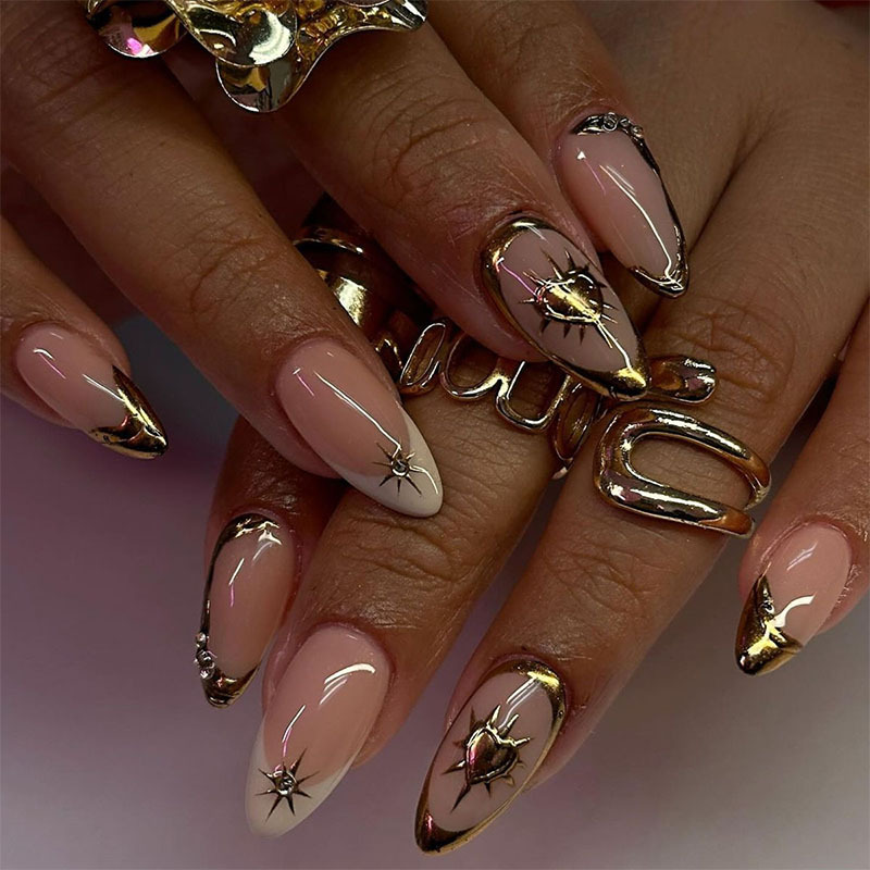 24개 레트로 와인 레드 프렌치 아몬드 모양 인조 손톱 - Nail Art Red 리뷰 및 가격