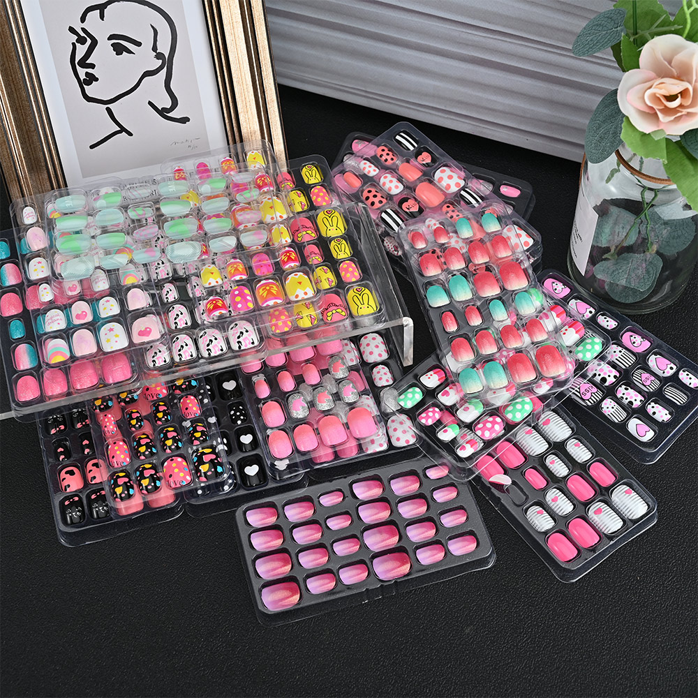 24 개/상자 어린이 만화 네일 팁 귀여운 아이들을위한 - Nail Art Xs 리뷰 및 가격