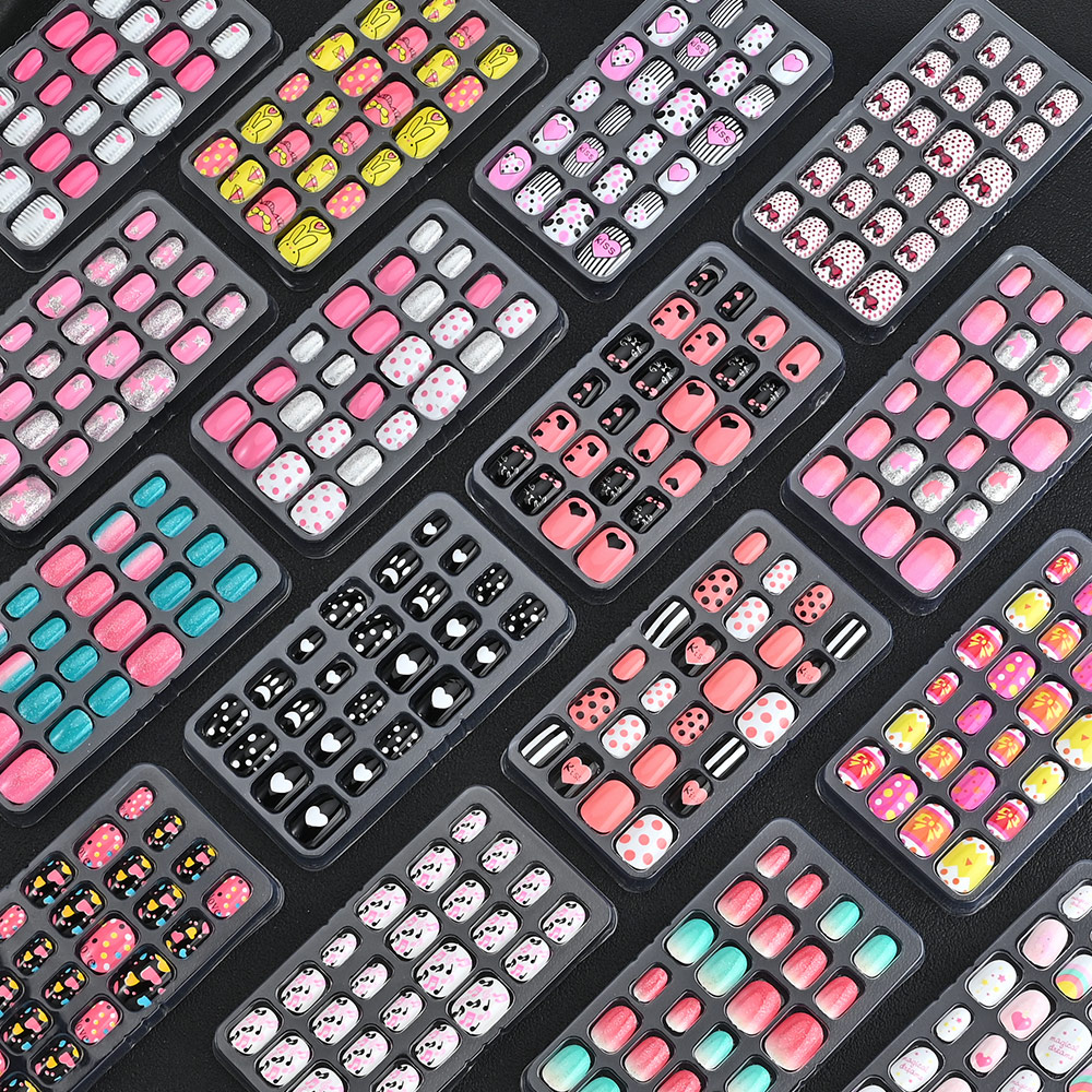 24 개/상자 어린이 만화 네일 팁 귀여운 아이들을위한 - Nail Art Xs 리뷰 및 가격
