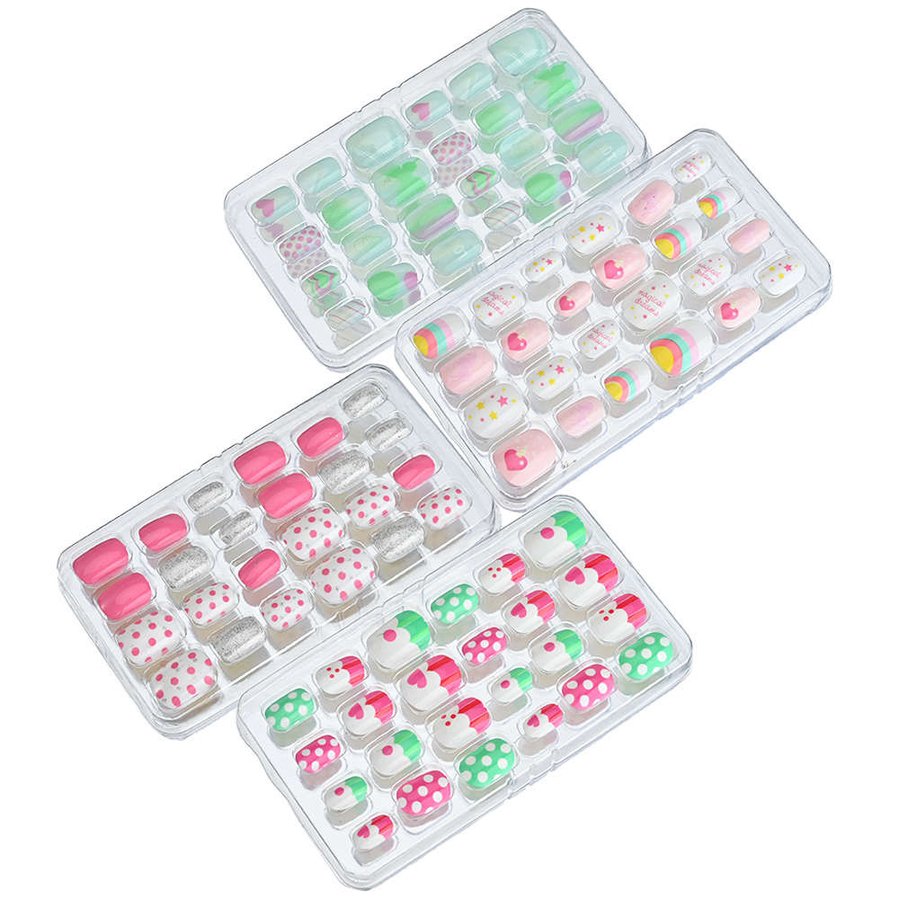 24 개/상자 어린이 만화 네일 팁 귀여운 아이들을위한 - Nail Art Xs 리뷰 및 가격