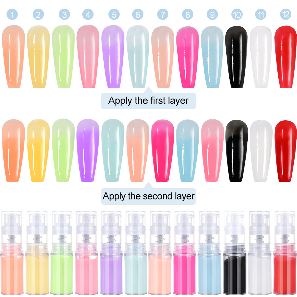 10g/병 네일 아트 옹 브르 스프레이 파우더 펄 그라 - Nail Art Ombre Glitter 리뷰 및 가격