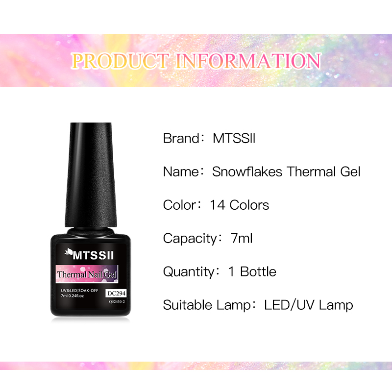 7ml Mtssii 스노우 글리터 써멀 젤 네일 폴리쉬 - Nail Art Ombre Glitter 리뷰 및 가격