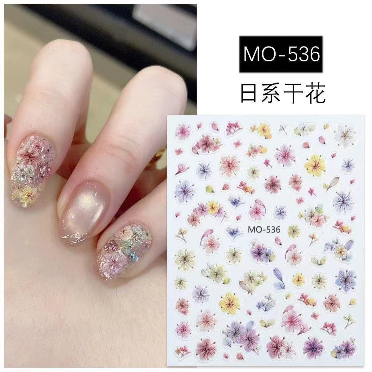 바이럴 드라이 플라워 네일 아트 스티커 1개 그라데이션 - Nail Art Ombre Glitter 리뷰 및 가격