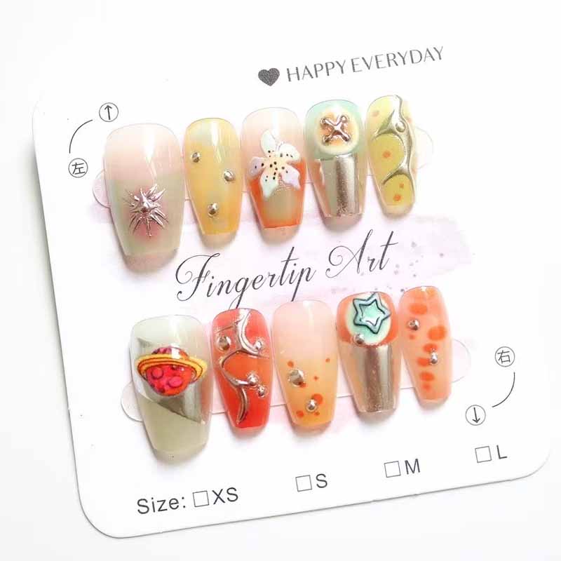 10개 여성용 프랑스 스타일 고급 3D 릴리프 페탈 고 - Nail Art French 리뷰 및 가격