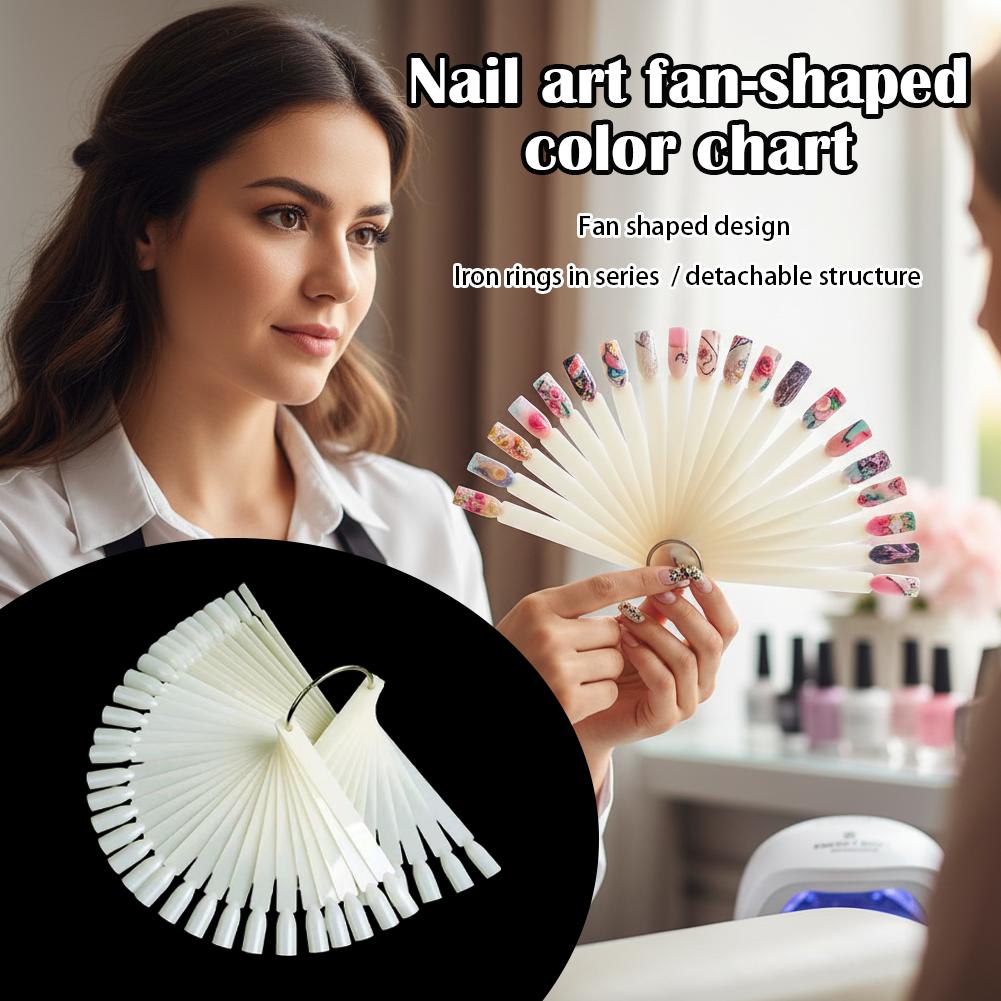 50가지 팁이 있는 투명 네일 색상표 색상 카드 디스플 - Nail Art Viral 리뷰 및 가격