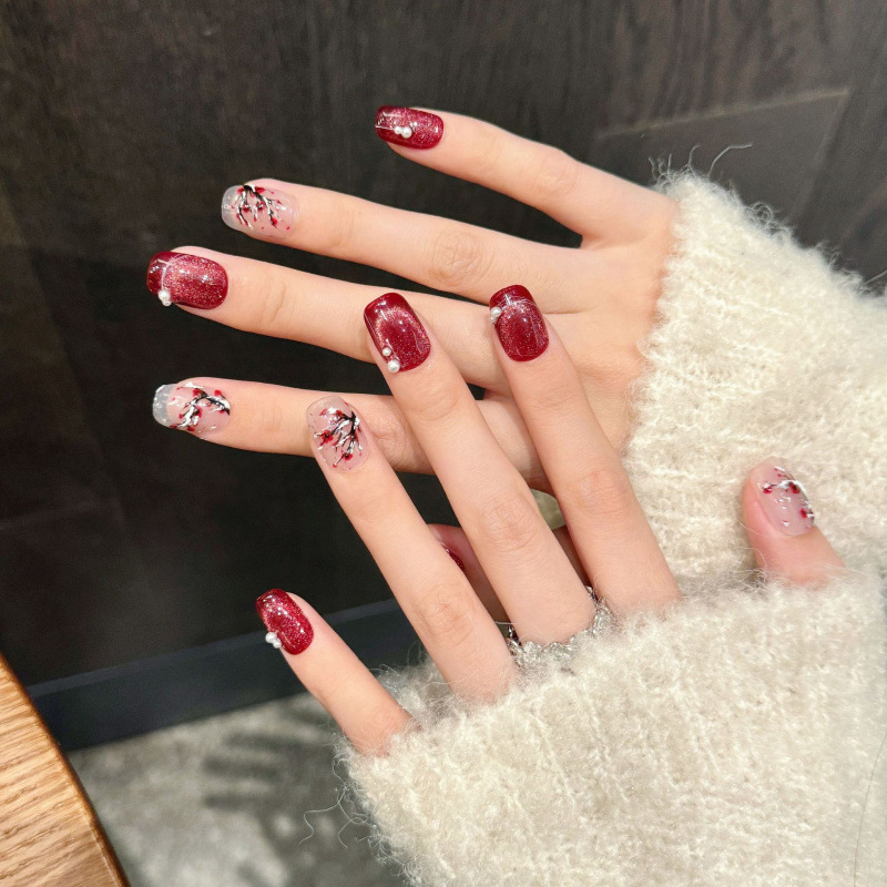 네일 아트 크리스탈 고양이 눈 아크릴 프레스, 짧은 사 - Nail Art Red 리뷰 및 가격