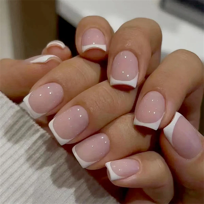 24 개/대 짧은 프랑스어 미니멀리스트 손톱 가짜 누드 - Nail Art French 리뷰 및 가격