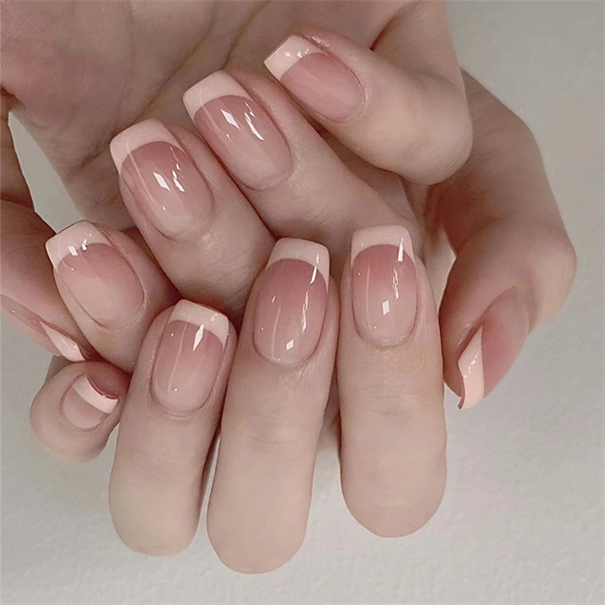 24 개/대 짧은 프랑스어 미니멀리스트 손톱 가짜 누드 - Nail Art French 리뷰 및 가격