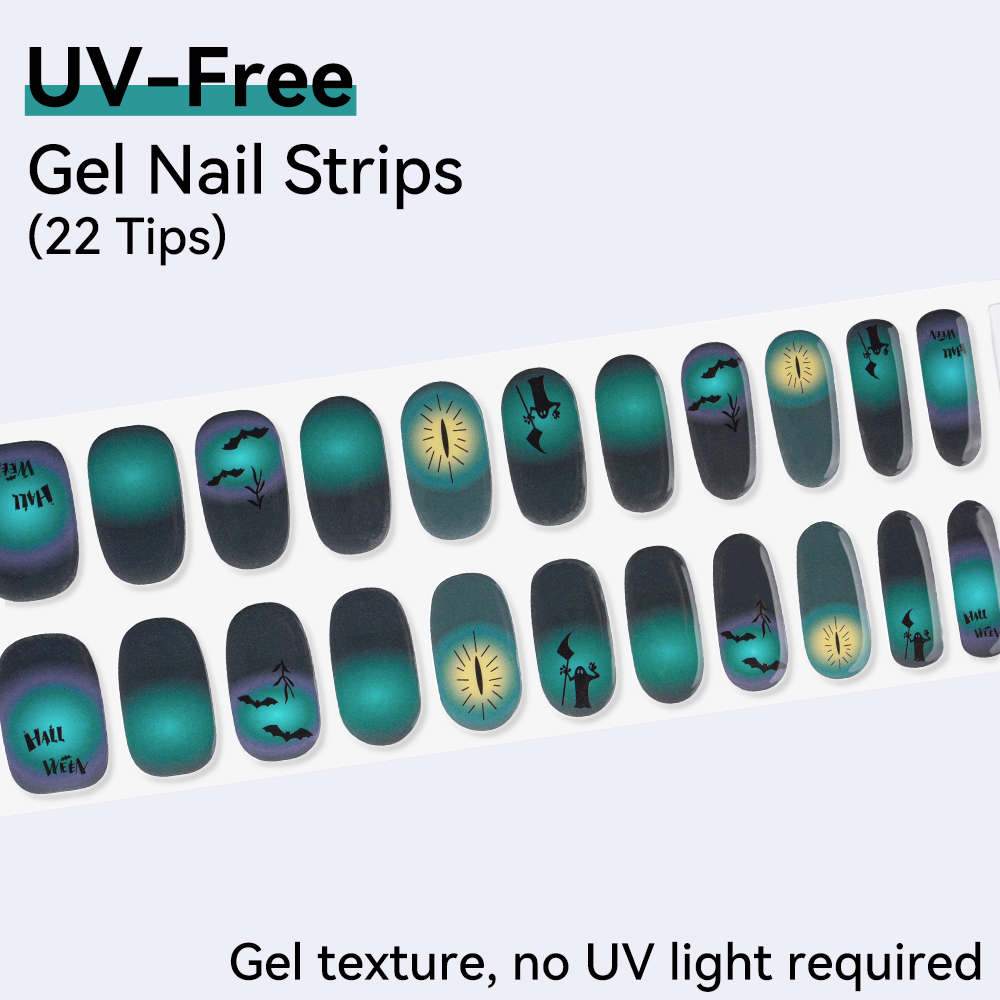 UV 프리 젤 네일 스트립 22팁 프레스온 젤 네일 스 - Nail Art Ombre Glitter 리뷰 및 가격