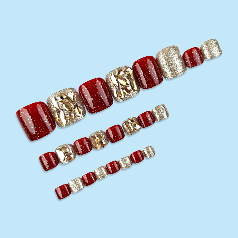다이아몬드 디자인으로 발톱에 24pcs 슈퍼 반짝 이는 - Nail Art Red 리뷰 및 가격