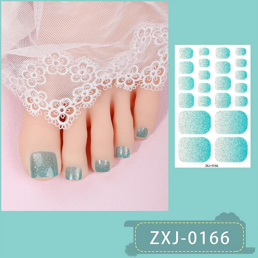 22가지 팁 그라데이션 글리터 발톱 스티커 반짝이는 옴 - Nail Art Ombre Glitter 리뷰 및 가격
