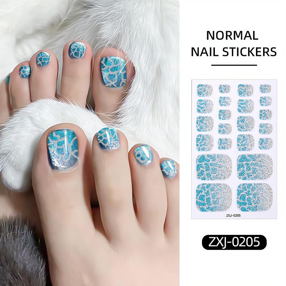 22가지 팁 그라데이션 글리터 발톱 스티커 반짝이는 옴 - Nail Art Ombre Glitter 리뷰 및 가격