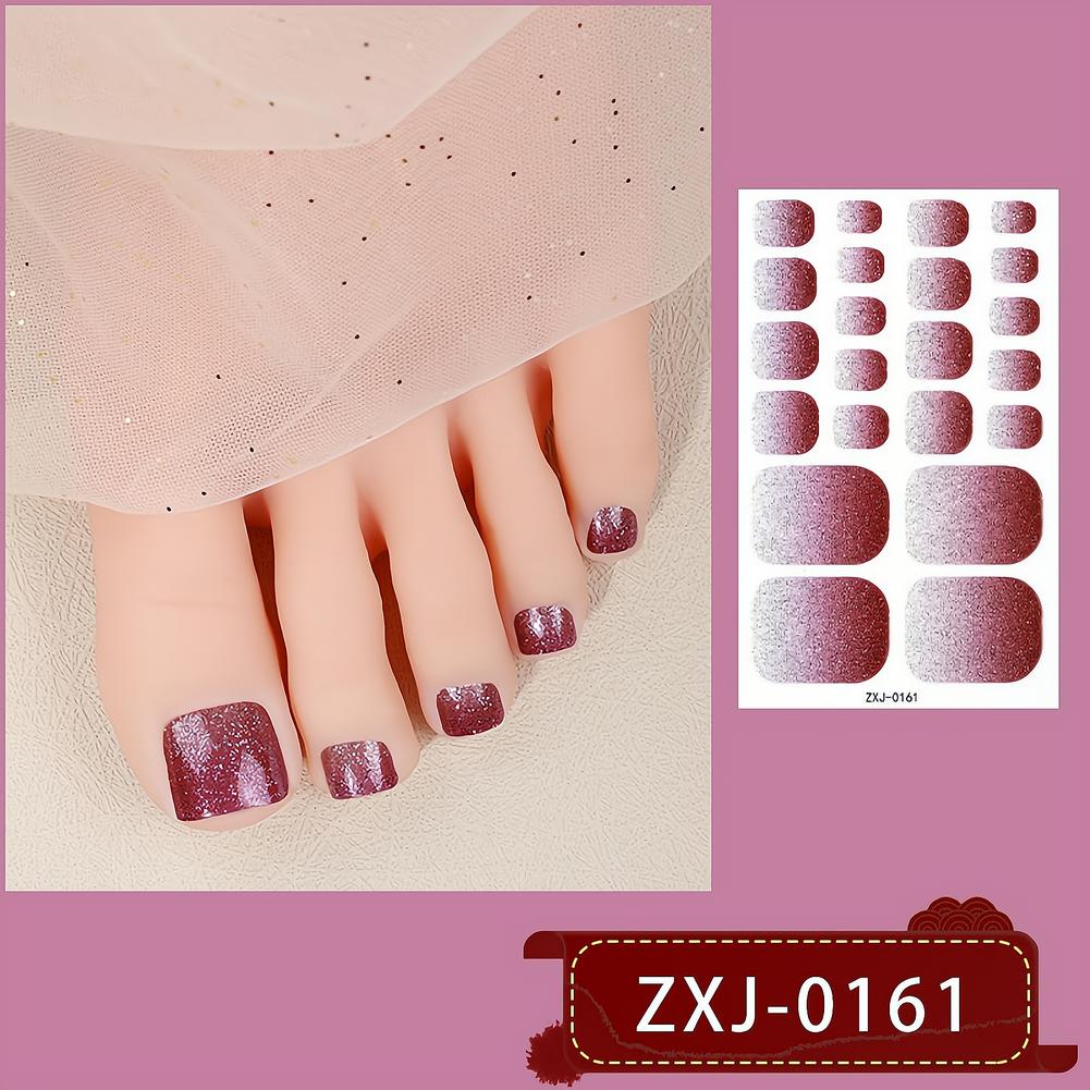 22가지 팁 그라데이션 글리터 발톱 스티커 반짝이는 옴 - Nail Art Ombre Glitter 리뷰 및 가격