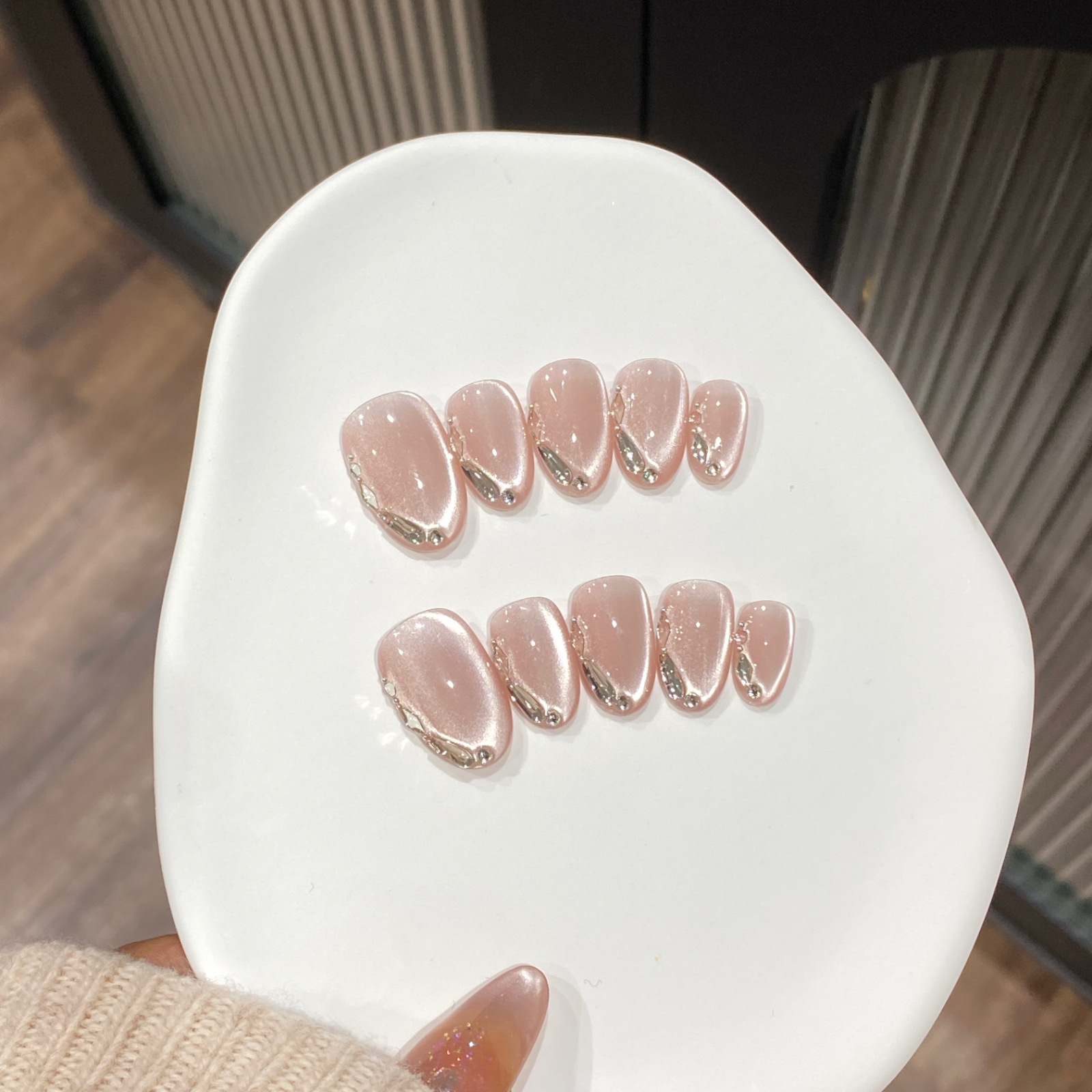 10개 유리 비즈 캣츠아이 핸드메이드 네일 화려한 진주 - Nail Art Xs 리뷰 및 가격