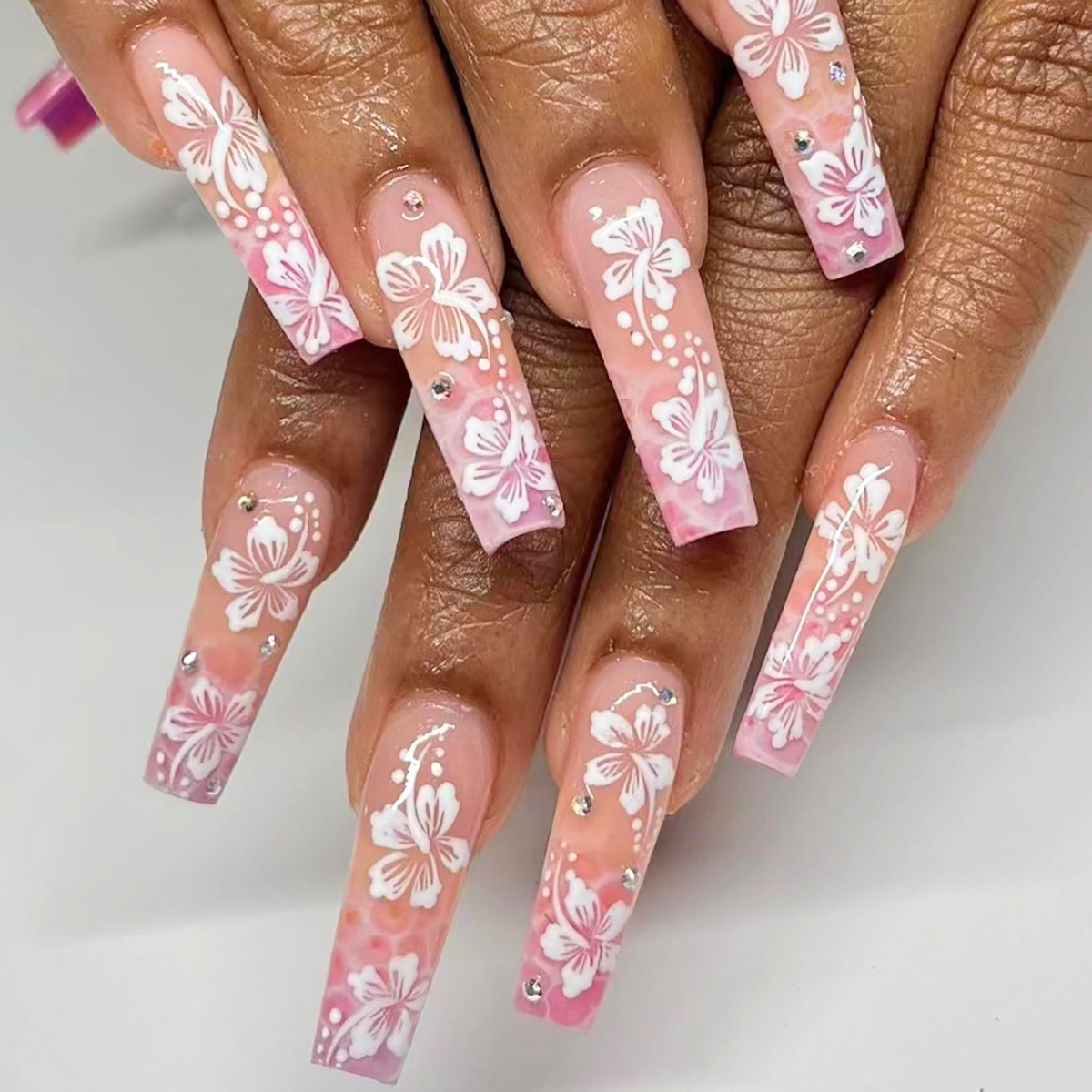 24개 블랙 프렌치 가짜 손톱 세트 나비 모양 라인스톤 - Nail Art French 리뷰 및 가격