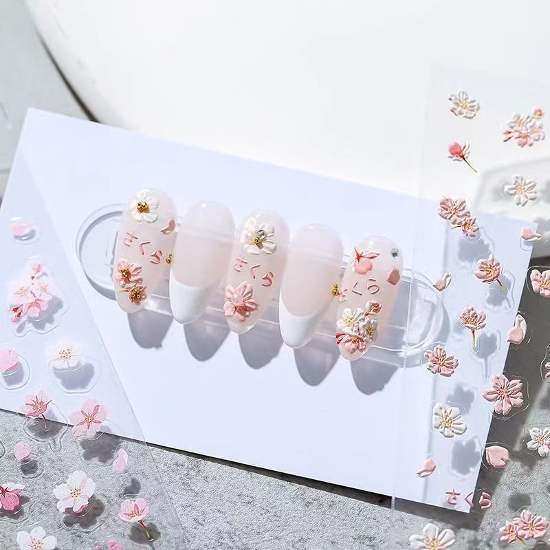 바이럴 플로럴 비 네일 아트 스티커 1개 3D 릴리프  - Nail Art Viral 리뷰 및 가격