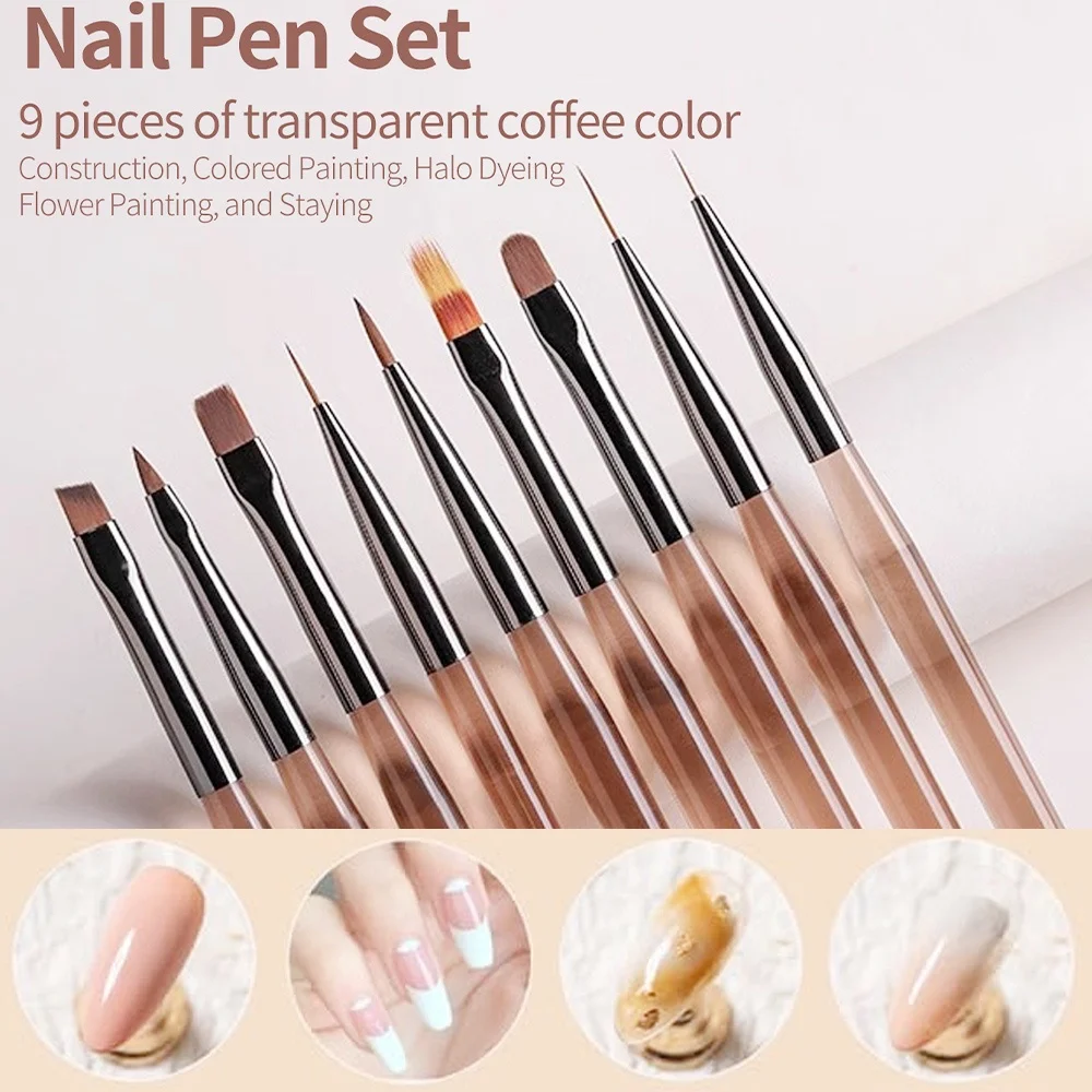 9PCS 네일 브러쉬 네일 아트 디자인 네일 팁 디스플 - Nail Art Viral 리뷰 및 가격