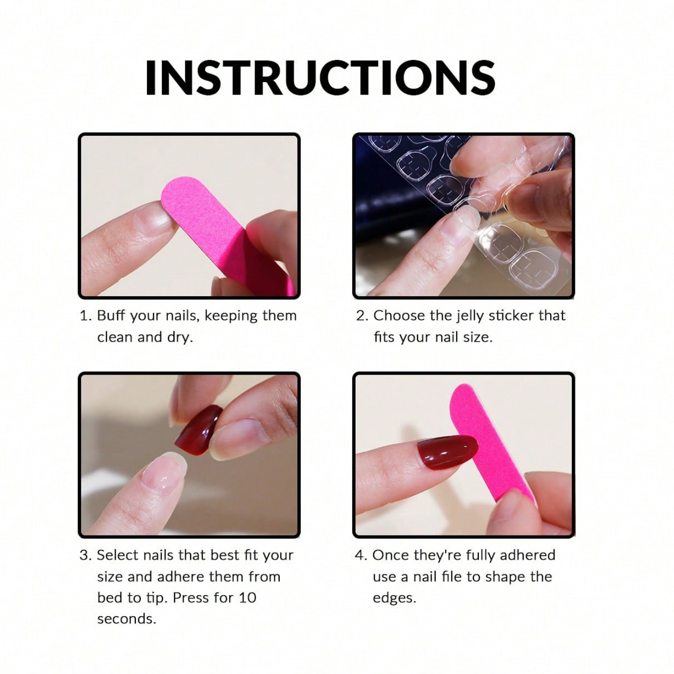 10개 수제 관 모양 네일 아트, 아름다운 가짜 손톱, - Nail Art Red 리뷰 및 가격