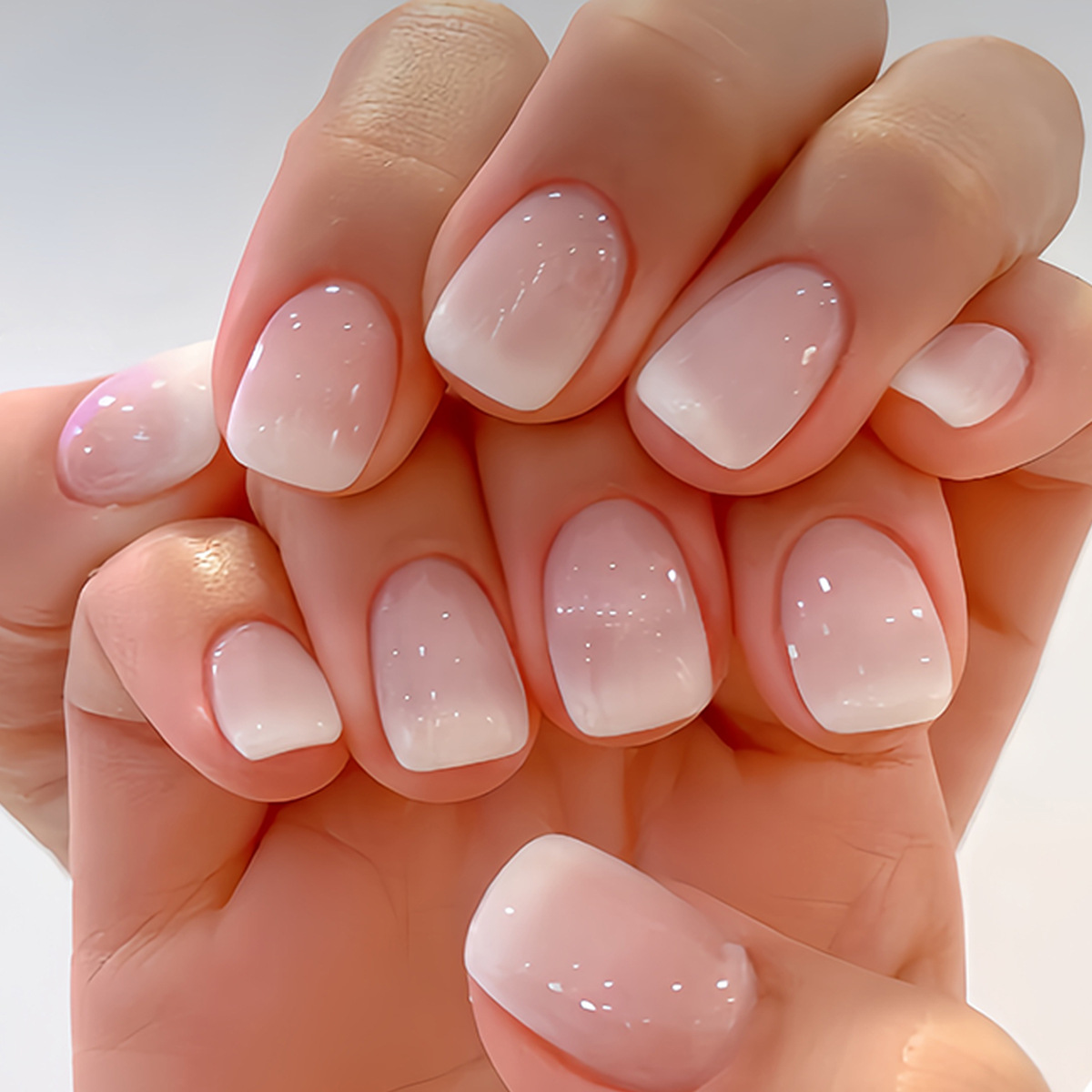 24개 심플 발레 글리터 탈부착 가능한 핑크 그라데이션 - Nail Art French 리뷰 및 가격